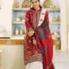3PC Lawn Embroidered Shirt With Printed Jauqard Dupatta-5154