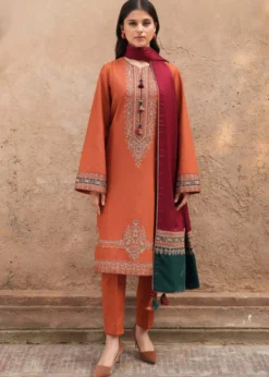 3PC Lawn Embroidered Shirt With Printed Jauqard Dupatta-5190