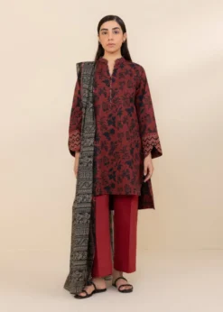 3PC Lawn Printed Shirt With Digital Printed Dupatta-1608