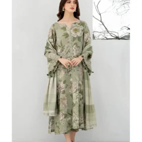 3PC LAWN PRINTED SHIRT WITH LAWN PRINTED DUAPTTA AND TROUSER-4001