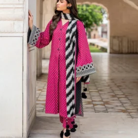3PC LAWN PRINTED SHIRT WITH LAWN PRINTED DUAPTTA AND TROUSER-4005