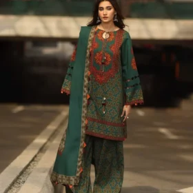 3PC LAWN PRINTED SHIRT WITH VOILE PRINTED DUAPTTA-4006