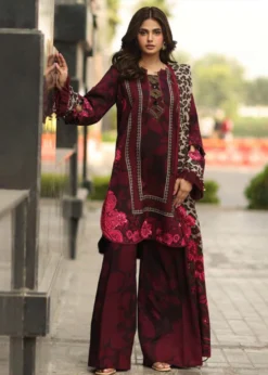 3PC LAWN PRINTED SHIRT WITH VOILE PRINTED DUAPTTA-4008