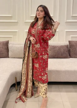 3PC LAWN PRINTED SHIRT WITH VOILE PRINTED DUAPTTA -4009