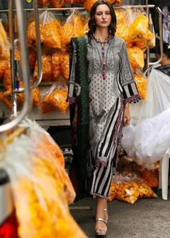 3PC LAWN PRINTED SHIRT WITH VOILE PRINTED DUAPTTA - 4013