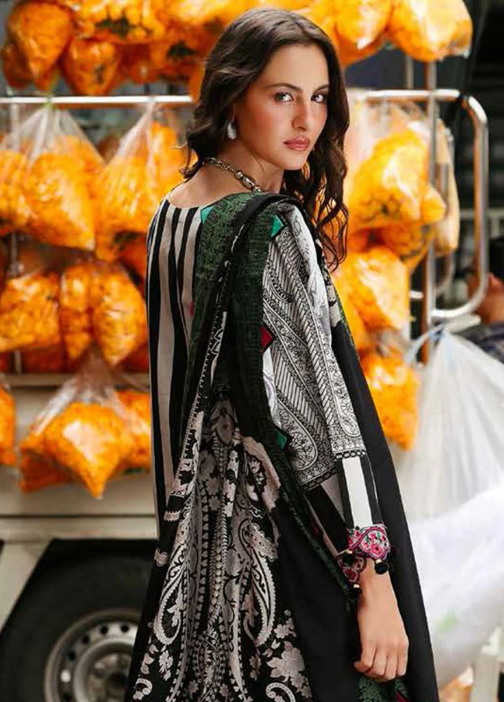 3PC LAWN PRINTED SHIRT WITH VOILE PRINTED DUAPTTA - 4013 - Image 5