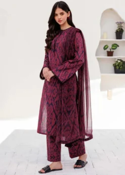 3PC LAWN PRINTED SHIRT WITH VOILE PRINTED DUAPTTA - 4015