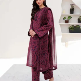 3PC LAWN PRINTED SHIRT WITH VOILE PRINTED DUAPTTA - 4015