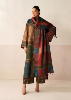 3PC LAWN PRINTED SHIRT WITH VOILE PRINTED DUAPTTA - 4016