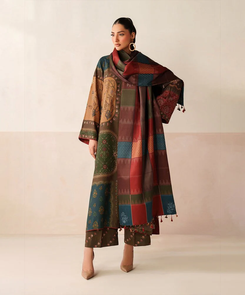 3PC LAWN PRINTED SHIRT WITH VOILE PRINTED DUAPTTA - 4016