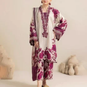 3PC LAWN PRINTED SHIRT WITH VOILE PRINTED DUAPTTA - 4018