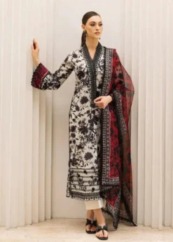 3PC LAWN PRINTED SHIRT WITH VOILE PRINTED DUAPTTA - 4020