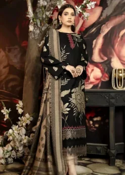 Lawn 3PC Embroidered With Digital Printed Jauqard Dupatta-5017