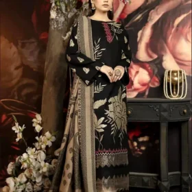 Lawn 3PC Embroidered With Digital Printed Jauqard Dupatta-5017