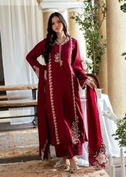 Lawn 3PC Embroidered Shirt with Cotton Net Viscose Embroidered Dupatta-5165