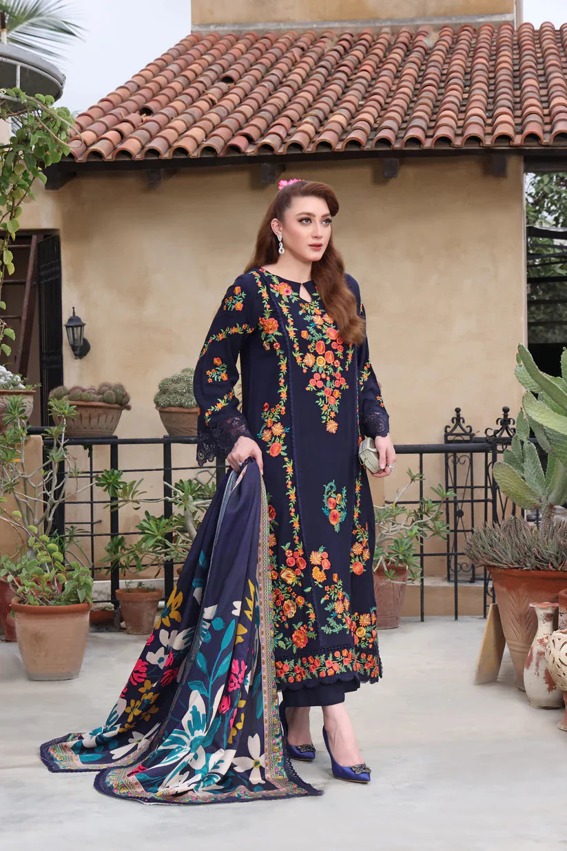 Lawn-3PC Embroidered Shirt with Digital Printed Jauqard Dupatta- 5131