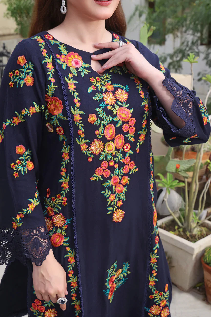 Lawn-3PC Embroidered Shirt with Digital Printed Jauqard Dupatta- 5131 - Image 3