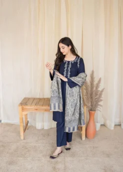 Lawn 3PC Embroidered with Digital Printed Jacquard Dupatta-5170