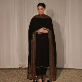 Lawn-3PC Embroidered Shirt with Organza Sequins Embroidered Dupatta- 5135