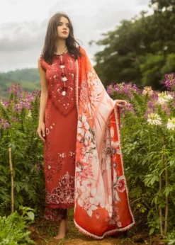 Lawn-3PC Embroidered Shirt with Digital Printed Jacquard Dupatta-1175