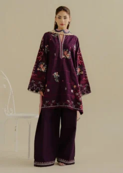 Lawn-3PC Embroidered Shirt with Digital Printed Jacquard Dupatta-1406