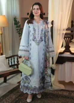 Lawn-3PC Embroidered Shirt with Digital Printed Jacquard Dupatta-5104