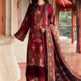 Lawn-3PC Embroidered Shirt with Digital Printed Jacquard Dupatta - 5164