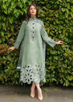 Lawn-3PC Embroidered Shirt with Digital Printed Jacquard Dupatta- 5171