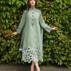 Lawn-3PC Embroidered Shirt with Digital Printed Jacquard Dupatta- 5171