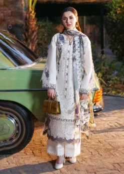 Lawn-3PC Embroidered Shirt with Digital Printed Jacquard Dupatta-5180