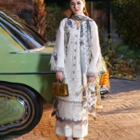 Lawn-3PC Embroidered Shirt with Digital Printed Jacquard Dupatta-5180