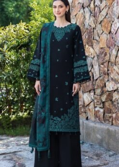 Lawn-3PC Embroidered Shirt with Digital Printed Jauqard Dupatta- 5098