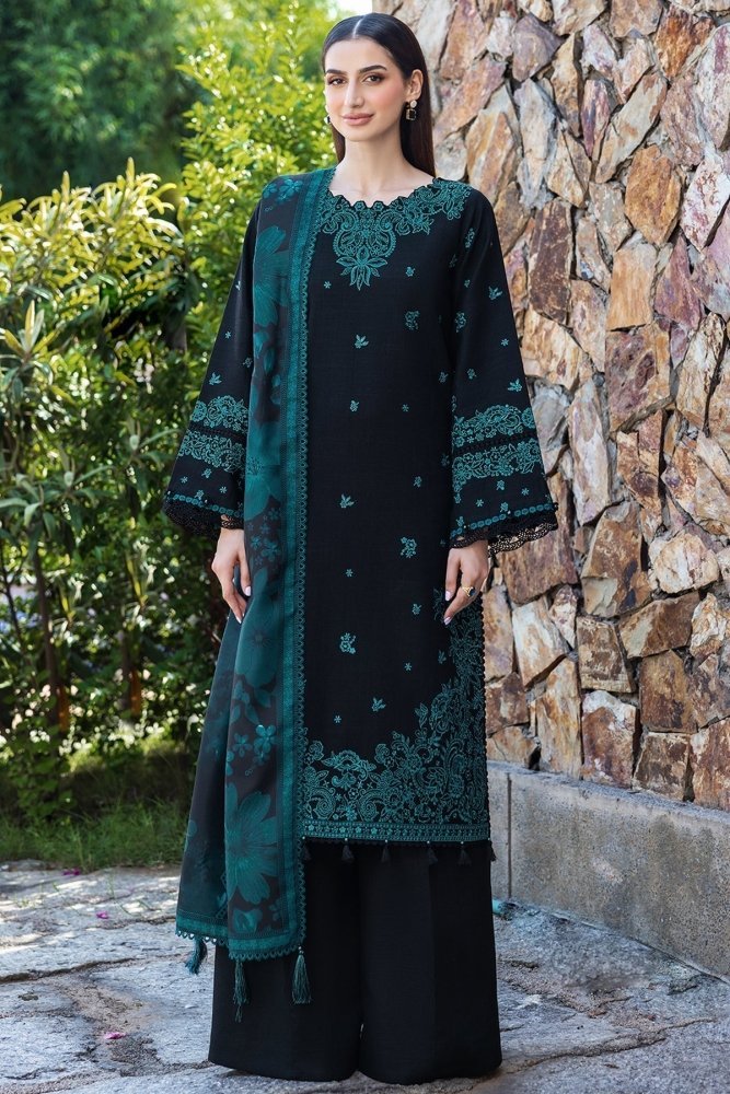 Lawn-3PC Embroidered Shirt with Digital Printed Jauqard Dupatta- 5098