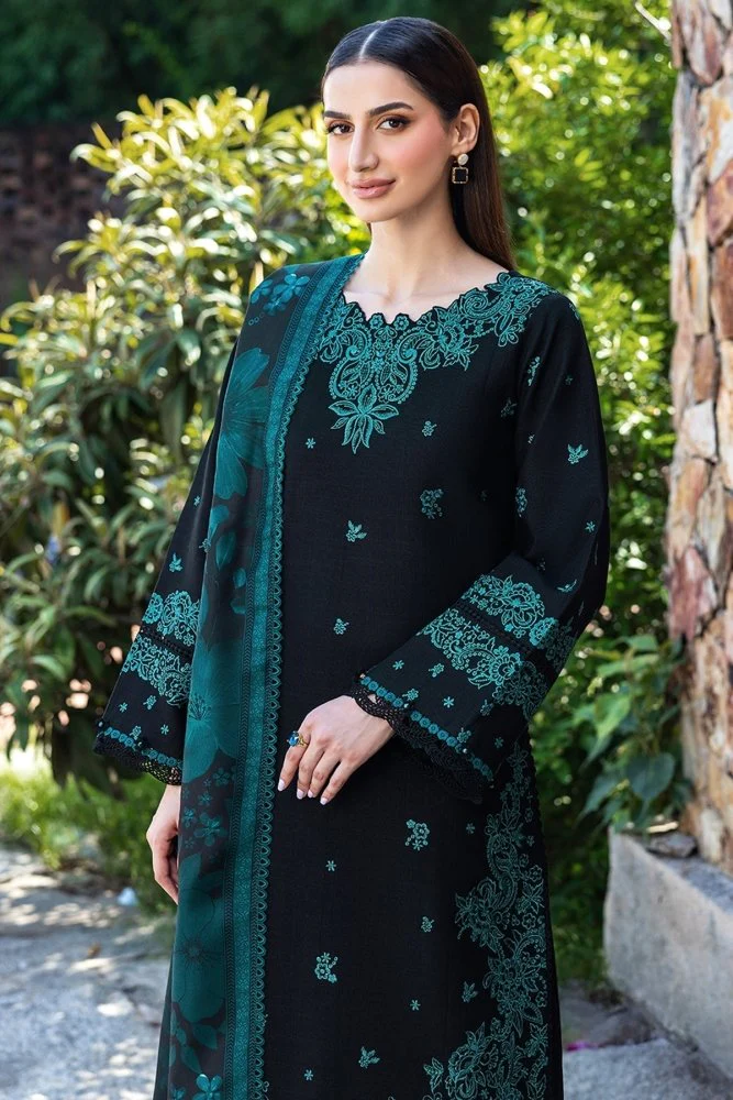 Lawn-3PC Embroidered Shirt with Digital Printed Jauqard Dupatta- 5098 - Image 2