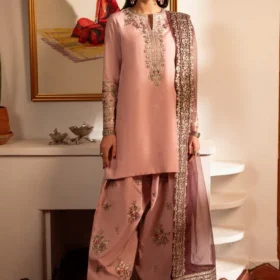 Lawn-3PC Embroidered Shirt With Khadi Net Sequins Embroidered Dupatta-5101