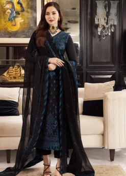 Lawn-3PC Embroidered Shirt with Organza Embroidered Dupatta-1064