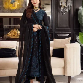 Lawn-3PC Embroidered Shirt with Organza Embroidered Dupatta-1064