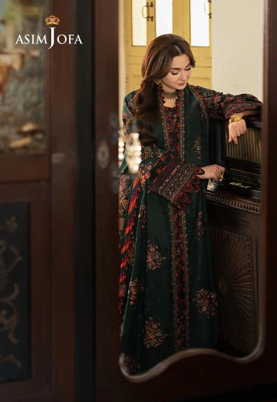 Lawn 3PC Embroidered With Chiffon Embroidered Dupatta-5084 - Image 6