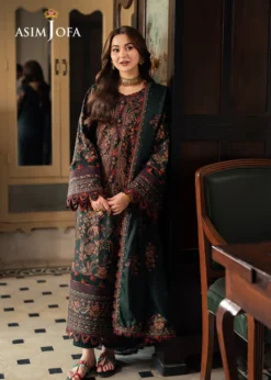 Lawn 3PC Embroidered With Chiffon Embroidered Dupatta-5084