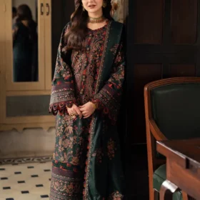 Lawn 3PC Embroidered With Chiffon Embroidered Dupatta-5084