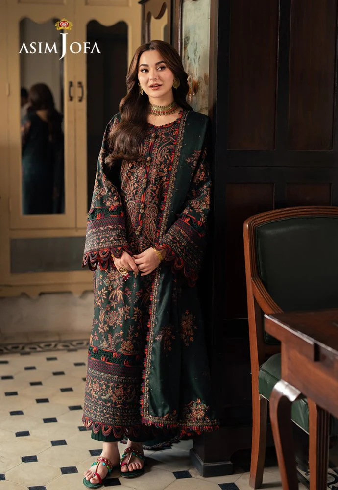 Lawn 3PC Embroidered With Chiffon Embroidered Dupatta-5084
