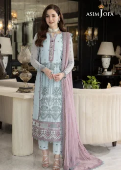 Lawn 3PC Embroidered With Chiffon Embroidered Dupatta-5156