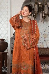 Lawn-3PC Embroidered With Chiffon Embroidered Dupatta-5181 - Image 3