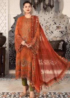 Lawn-3PC Embroidered With Chiffon Embroidered Dupatta-5181