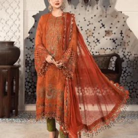 Lawn-3PC Embroidered With Chiffon Embroidered Dupatta-5181