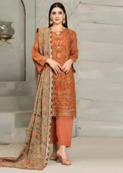 Lawn 3PC Embroidered with Chiffon Embroidered Dupatta-5182
