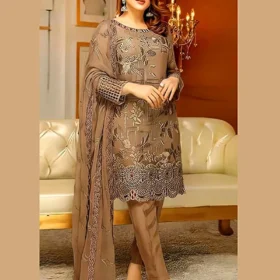 Lawn-3PC Embroidered with Chiffon Embroidered Dupatta-5186