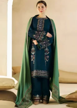 Lawn 3PC Embroidered with Cotton Net Viscose Embroidered Dupatta -5175
