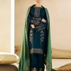 Lawn 3PC Embroidered with Cotton Net Viscose Embroidered Dupatta -5175