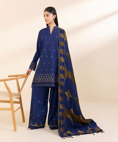 Lawn-3PC Embroidered With Digital Printed Dupatta- 1001